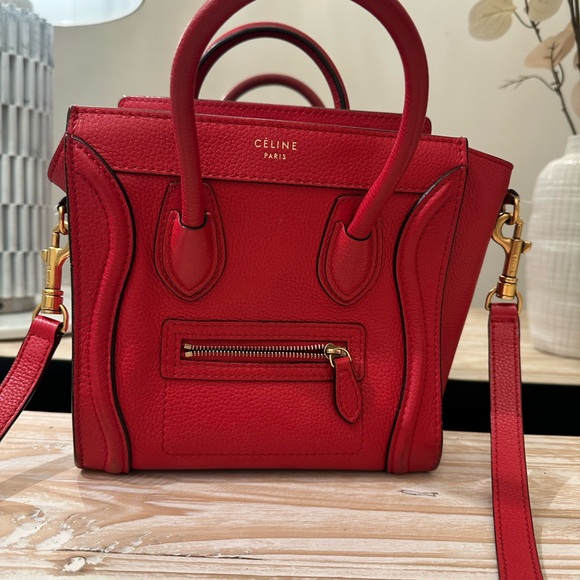 Celine Red Mini Bag - Picture 1 of 5